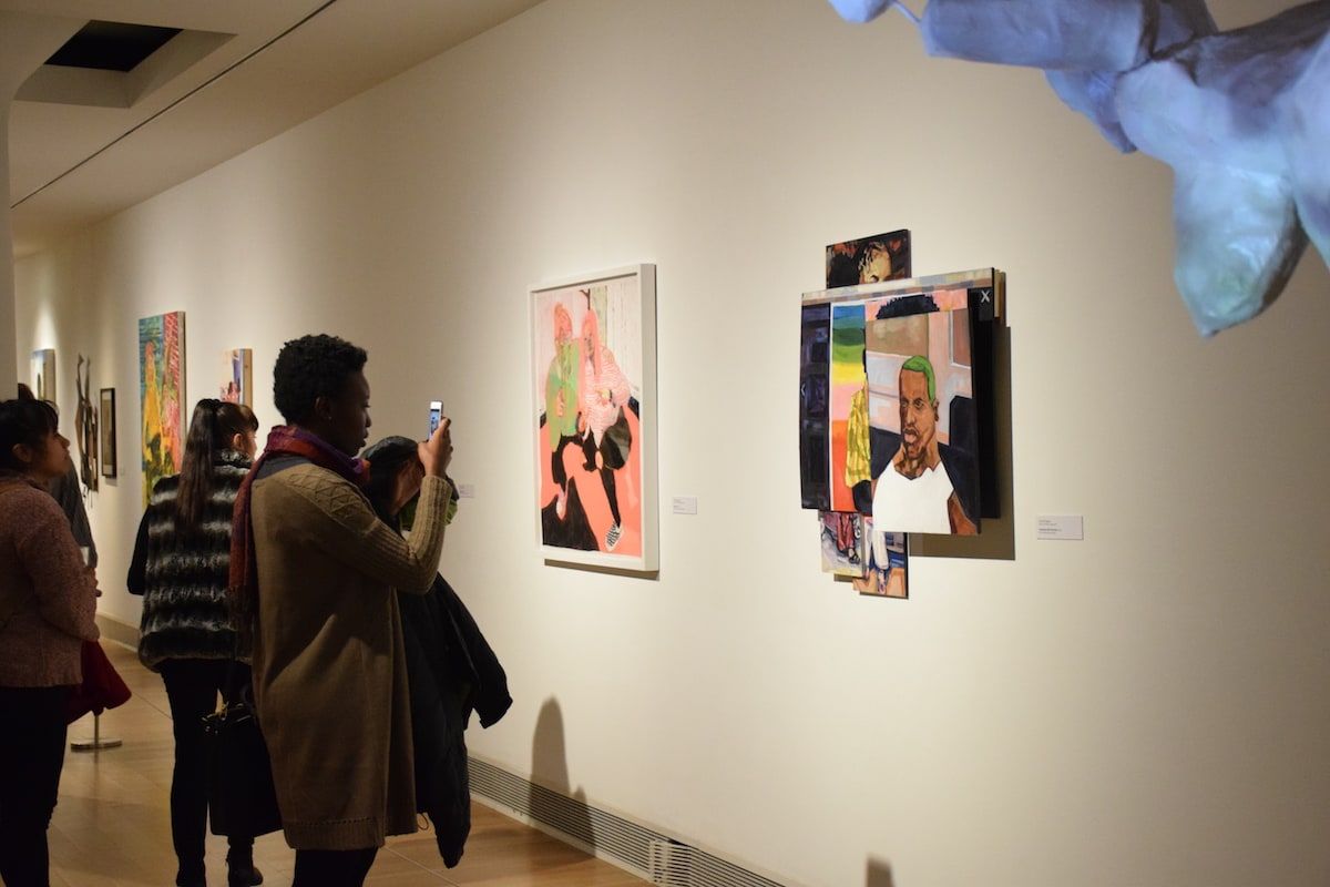 Opening reception for the "Crosscurrents" exhibition and scholarship competition.