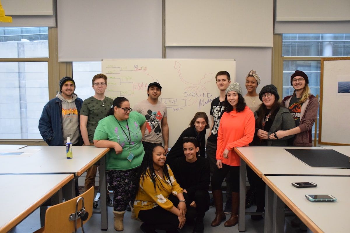 Students in the Fall 2019 "Digital Print and Web Design" class taught by Stephanie Reyer.