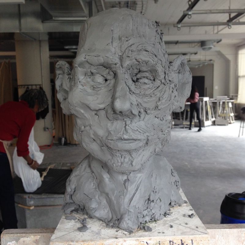 An écorché sculpture by Leslie Pickel '21.