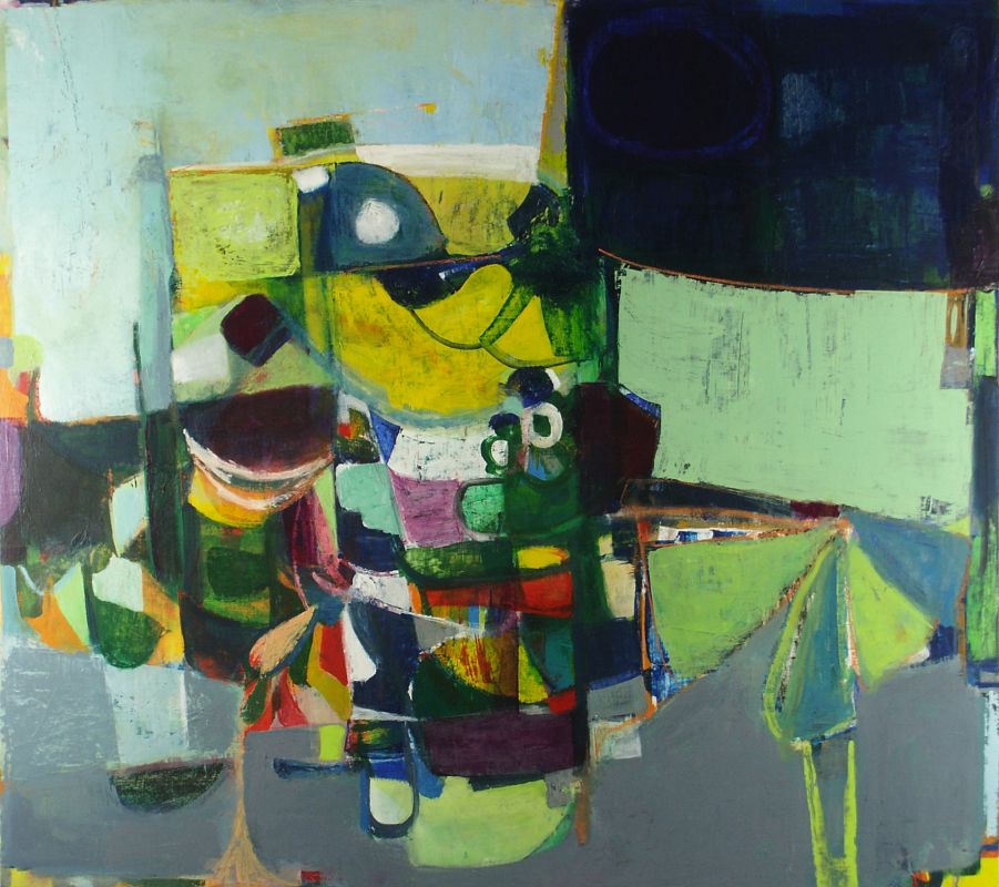 Lowdown, 2011, acrylic on canvas on panel, 46 x 52 in.