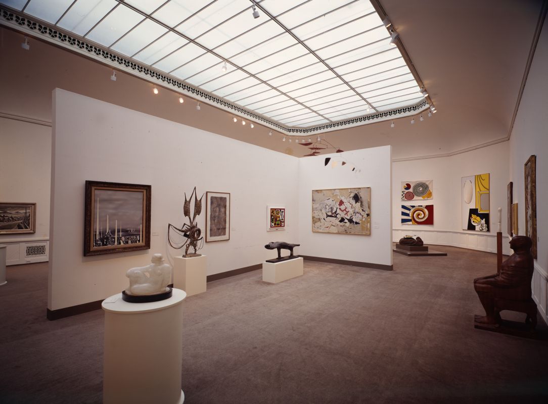 An installation photo taken in 1976 of In This Academy: The Pennsylvania Academy of the Fine Arts, 1805-1976.