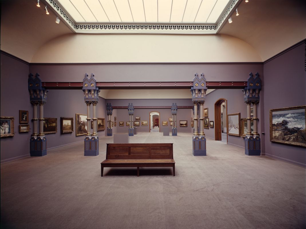 An installation photo taken in 1976 of In This Academy: The Pennsylvania Academy of the Fine Arts, 1805-1976.