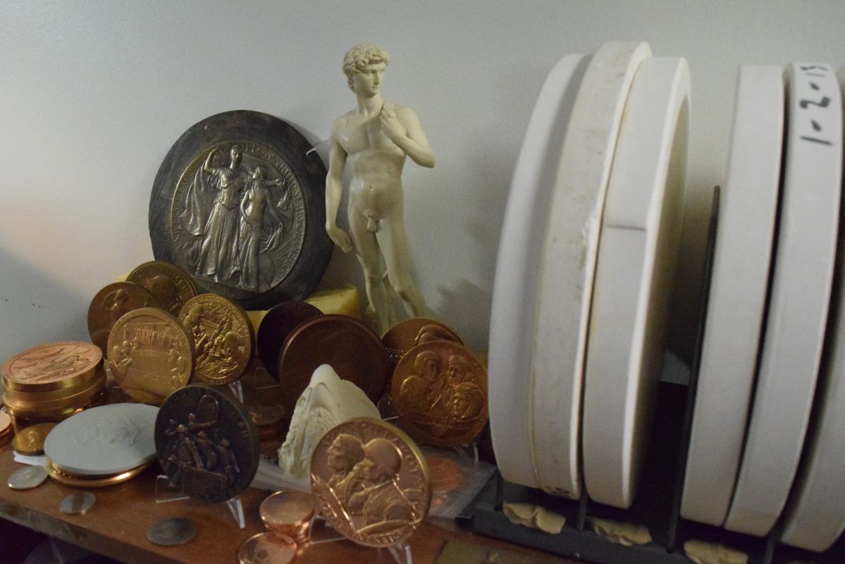 Phebe Hemphill's works displayed on a table