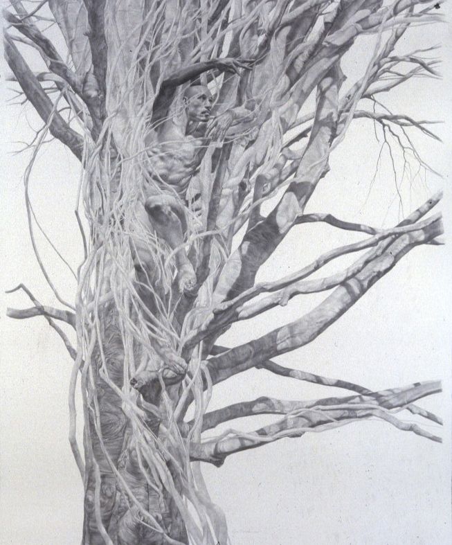 Study for In the Garden, Right Panel, graphite on paper, 61" x 48", 2003