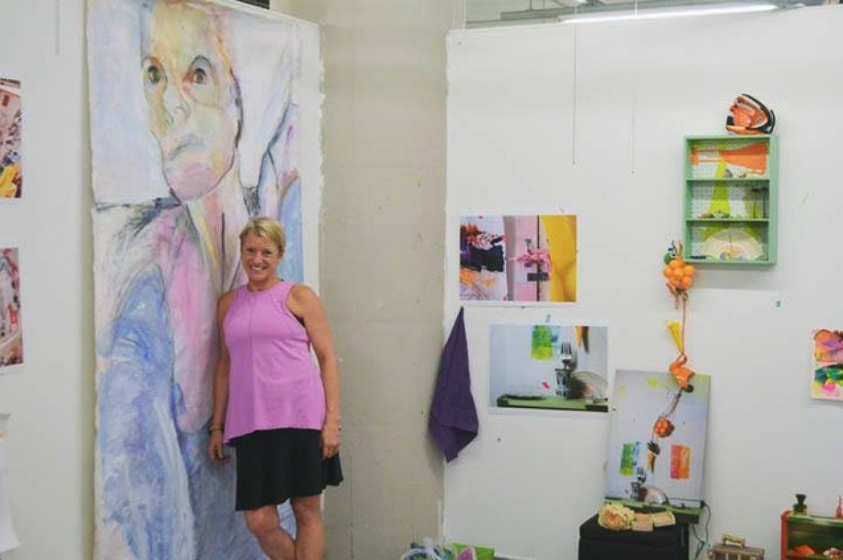 Artist Beth Cody in her studio