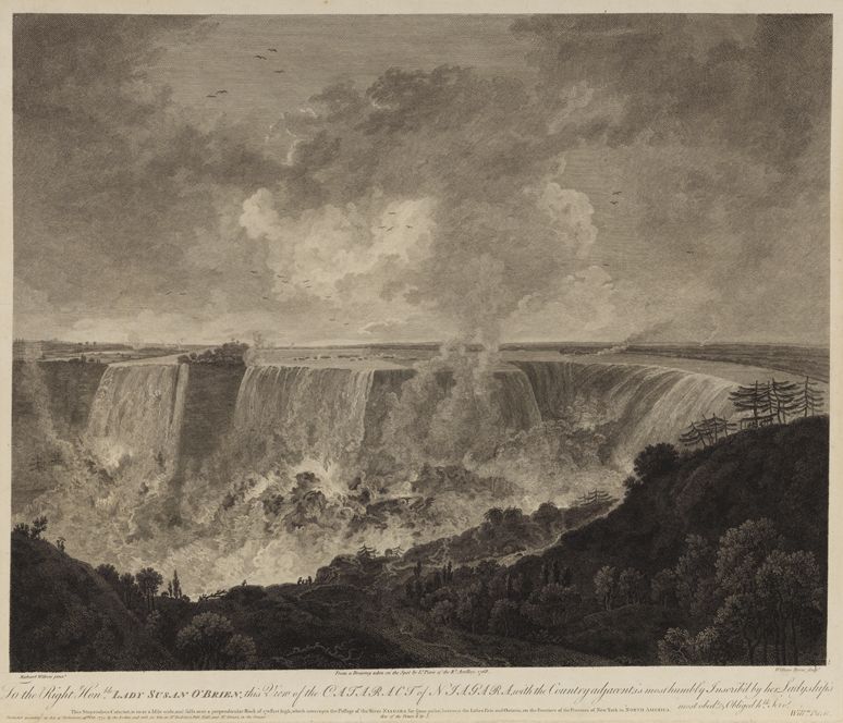 "Cataract of Niagara" by William Byrne after Richard Wilson after Lt. William Pierie