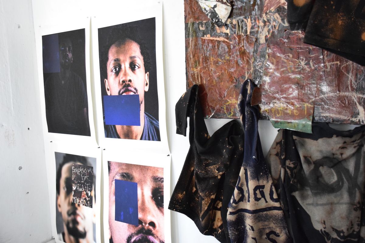 In the studio of Charles Mason III (MFA '19).