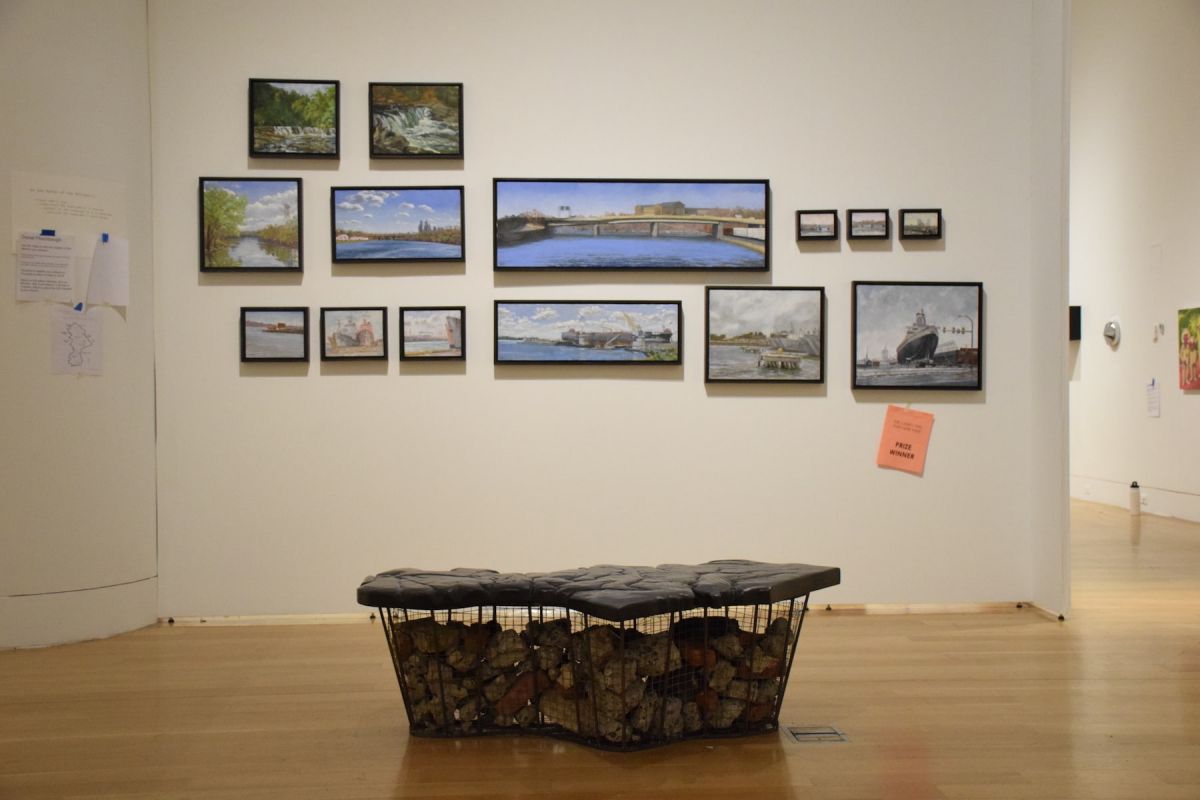 Daniel Flinchbaugh's (BFA '19) wall at the 2019 Annual Student Exhibition.