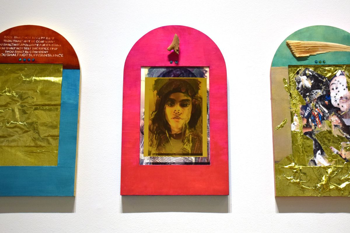Detail of Ellana Cohen's (Cert '18, BFA '19) installation at the ASE.