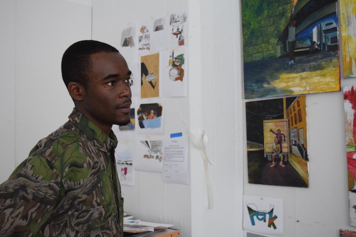 Eustace Francis in the studio.