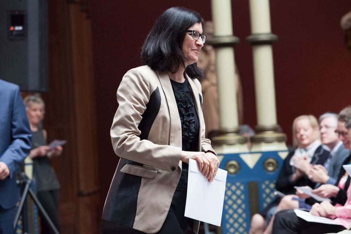 Kathy Putnam at this year's Commencement exercises.