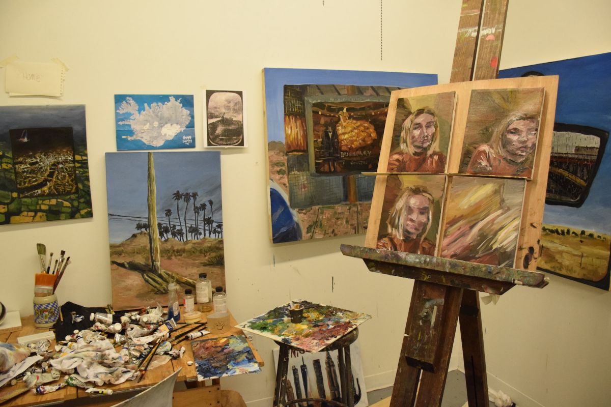 In Natalie Klett's studio.