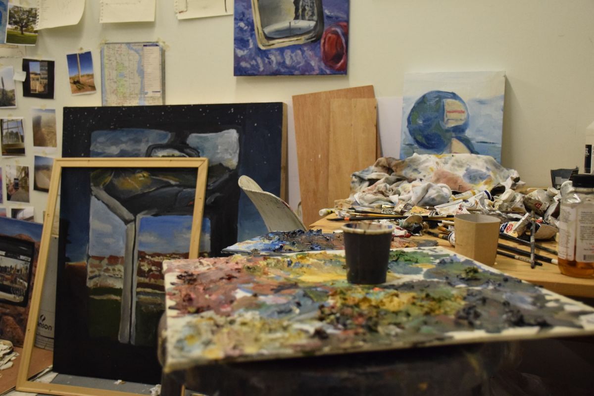 In Natalie Klett's studio.