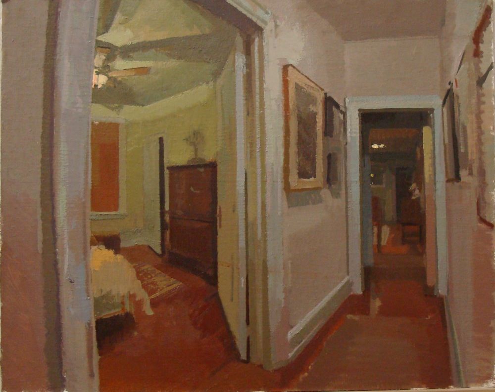 Night Hallway, oil on linen, 24 x 32 in, 2011