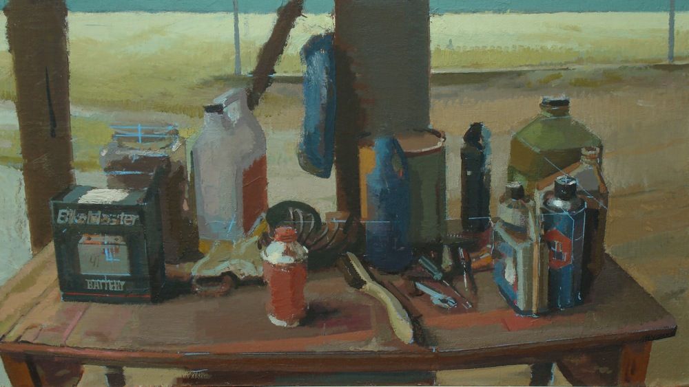 Philip's Table, oil on linen, 18 x 30 in, 2011