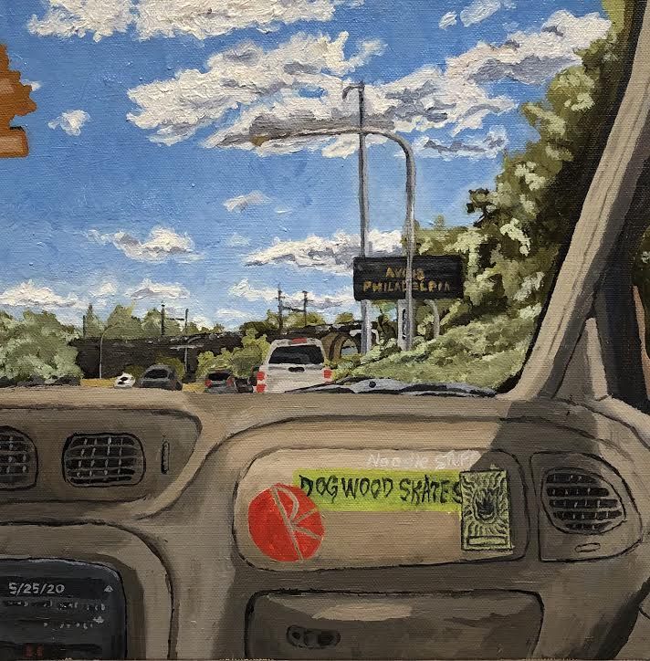 Nasir Young (BFA), "En Route", Oil on canvas