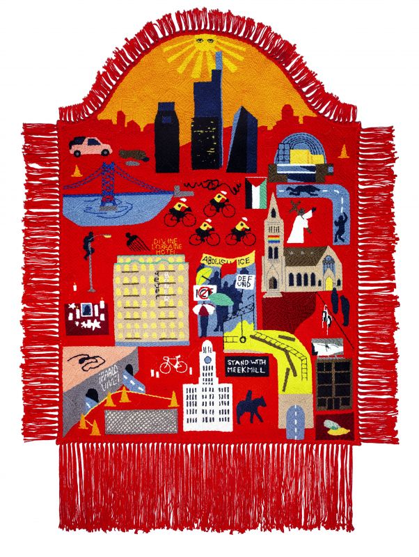 Tabitha Arnold, "October", 34"x 56", tufted wool rug, 2018