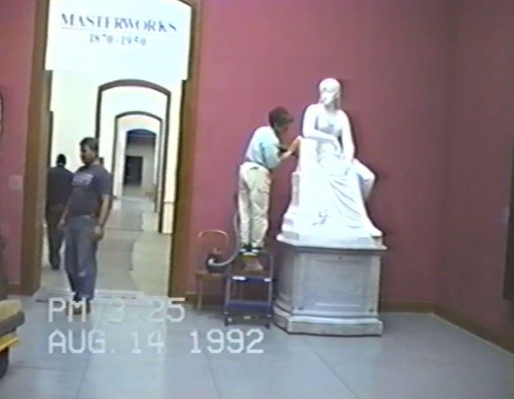 statue in place in museum 1992