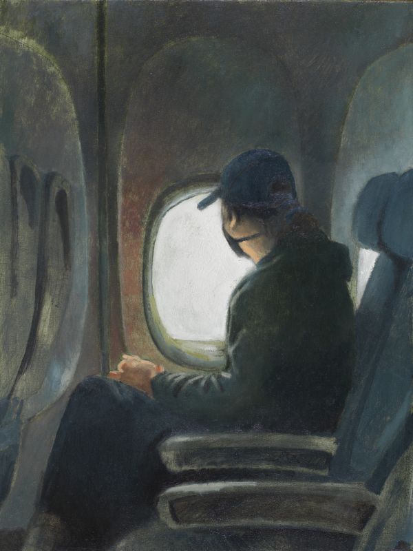 Painting by Taylor Larsen of Woman at the Window