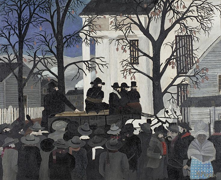 Horace Pippin (1888-1946) John Brown Going to his Hanging, 1942 