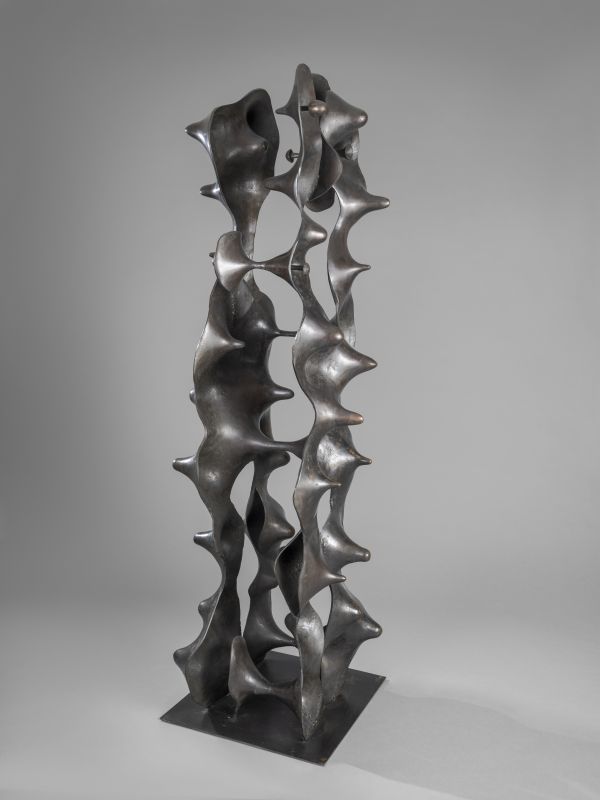 Bronze abstract sculpture. 