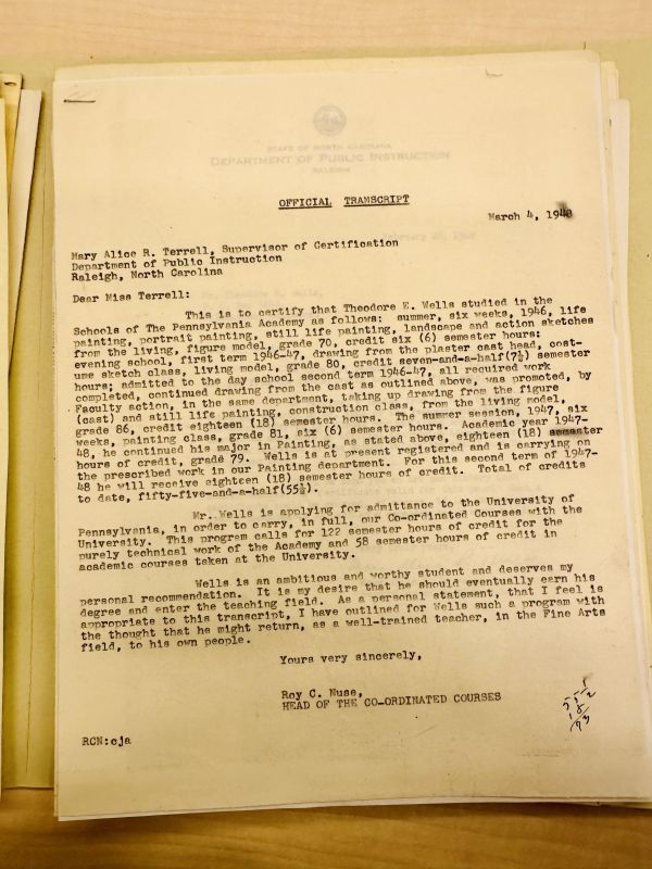 Letter from Roy C. Nuse to Mary Alice Terrell.