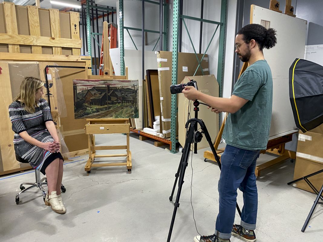 videographer filming curator Ali Printz