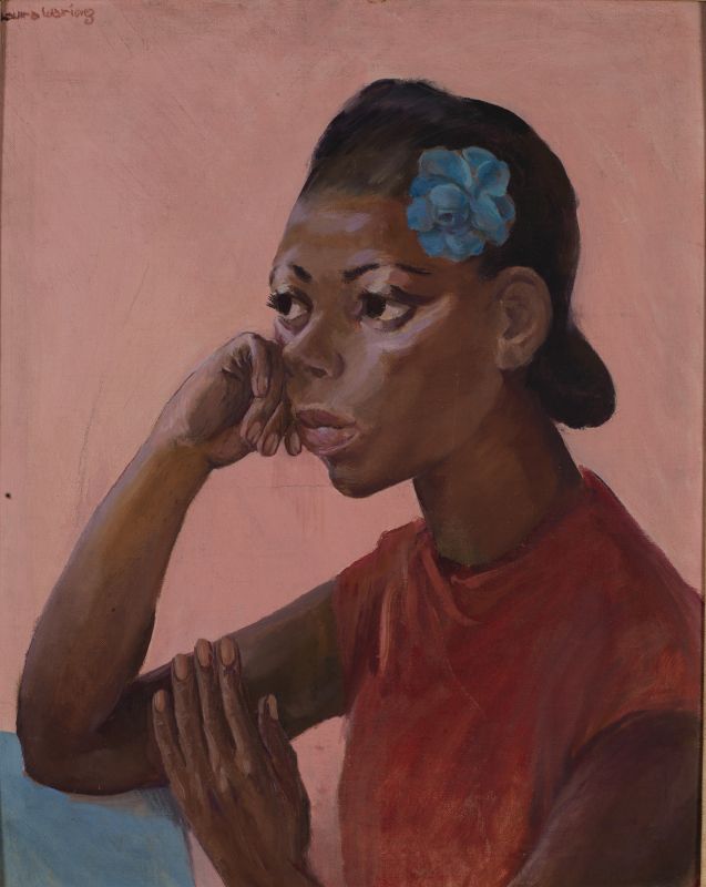 Laura Wheeler Waring’s portrait captures a young student in quiet contemplation, reflecting dignity, focus, and the power of education.