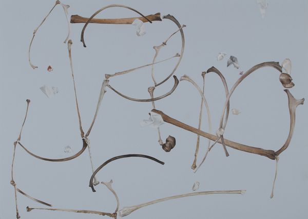 Sherif Habashi, Spare Time, 2015, Egg Tempera on Paper, 21 x 29.5 in