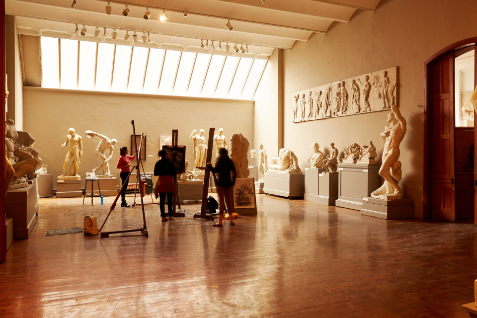 Students at work in Cast Hall