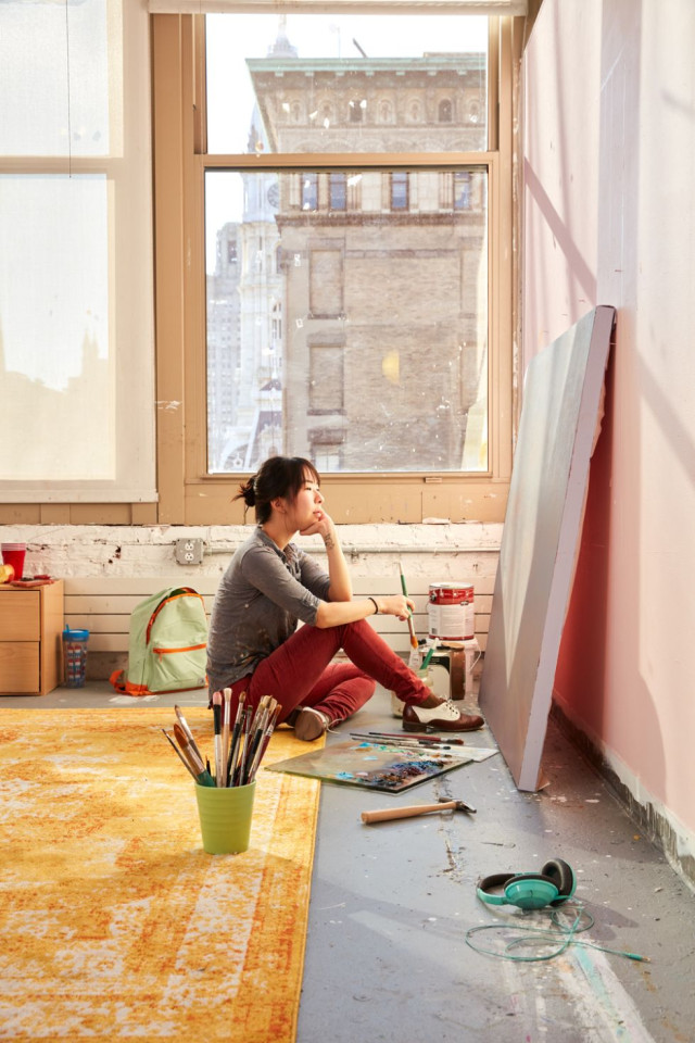 Nicole parker in the studio