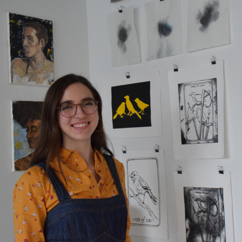 Student showing work