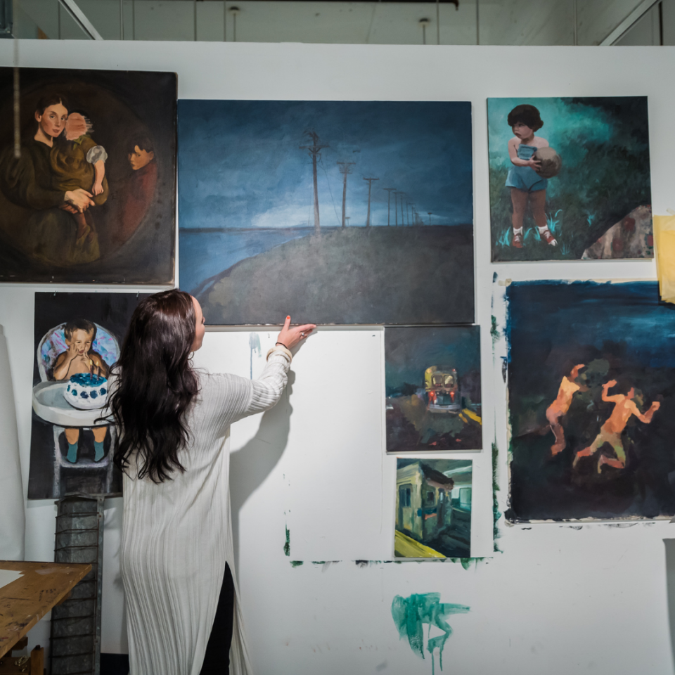 Madison Greiner in her studio