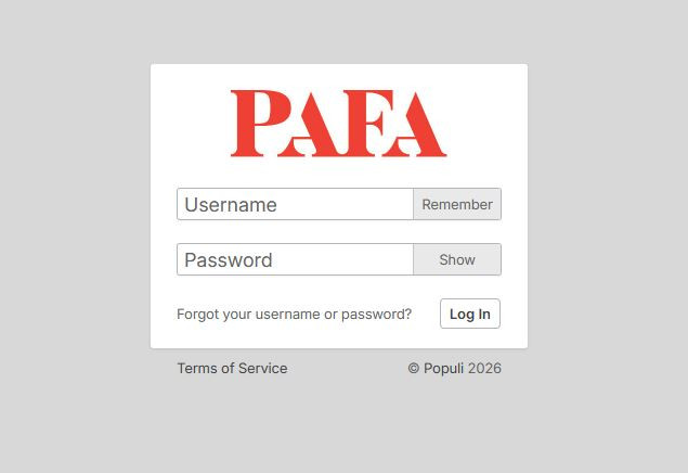 PAFA Student Portal