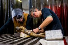 Working on a project in the sculpture studios.