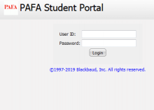 PAFA Student Portal