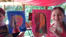 Two Campers proudly sharing their painting online