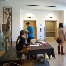 students in west lobby