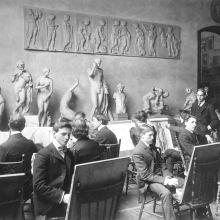 A drawing class from 1901. 