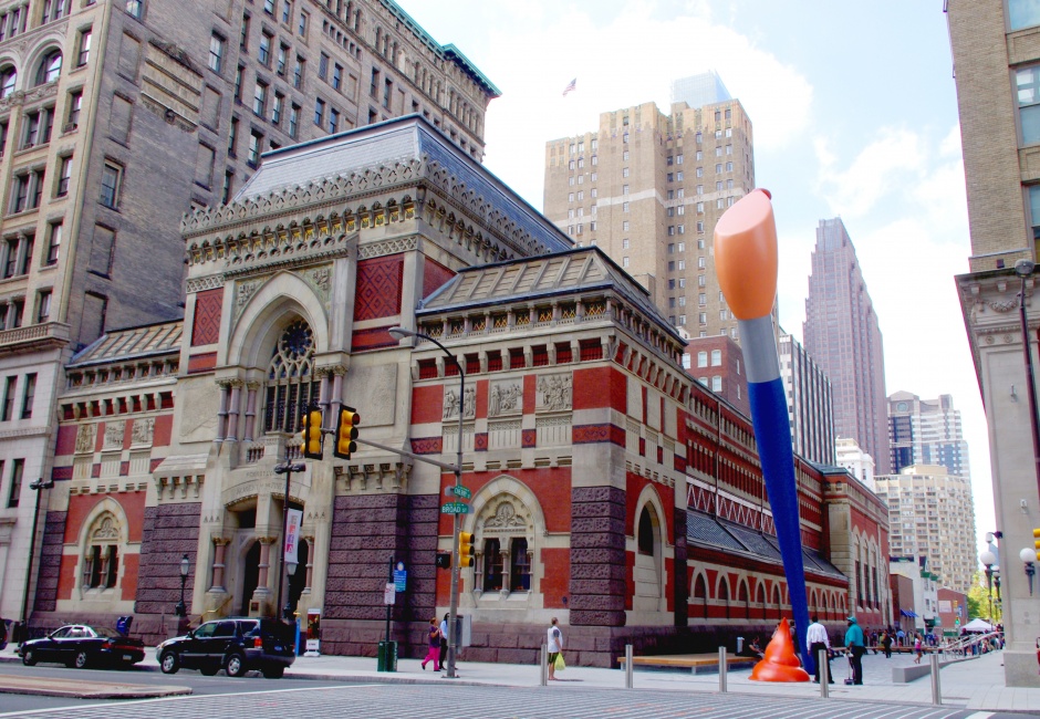 Historic Landmark Building with <em>Paint Torch</em> by Claes Oldenburg
