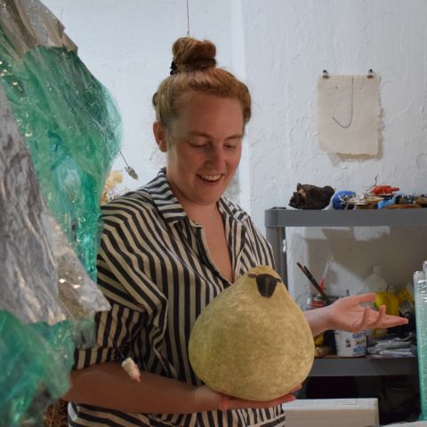 MFA Sara Havekotte in her studio