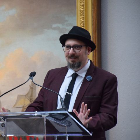 Frank Genuardi '19 addresses the graduating Class of 2019 at PAFA's Commencement Exercises.