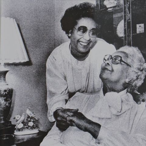 Dr. Constance E. Clayton is photographed with her mother, Williabell Clayton, in whose honor 78 artworks were donated to the Pennsylvania Academy of Fine Arts. 