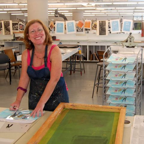 Lisa Hamilton in PAFA's Print Shop