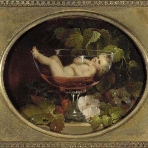 Cupid in Wine Glass, Abraham Woodside, n.d.