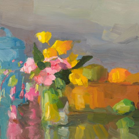 Christine Lafuente, Periwinkle and Yellow Trumpets