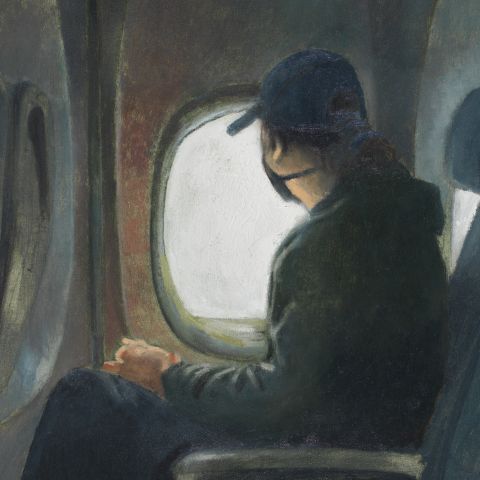 Taylor Larson painting Window at the Window