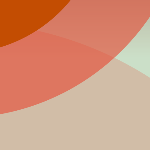graphic with arcs of red-orange, light orange, light pink, light green