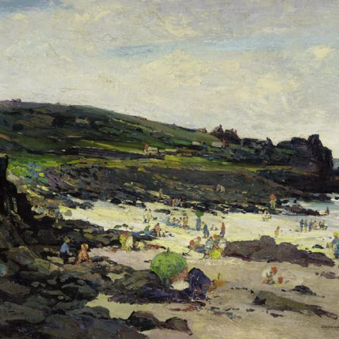 Image: Marianna Sloan (1875 – 1954), A Rocky Beach, ca. 1914, Oil on canvas, framed: 37 1/4 x 44 1/4 x 2 in. (94.615 x 112.395 x 5.08 cm.) 