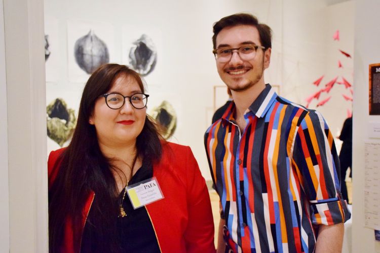 Students in the ASE galleries